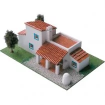 Składany Domek z Cegły 3D - Casa Tipica Ibicenca - Klocki - miniaturka - grafika 1