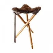 Szezlongi - Krzesło Acropolis z siedziskiem z naturalnego futra bobra - miniaturka - grafika 1