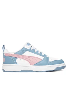 Puma Sneakersy Rebound V6 Lo Jr 393833 30 Biały - Buty dla dziewczynek - miniaturka - grafika 1