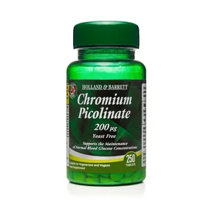 HOLLAND & BARRETT Pikolinian Chromu HOLLAND&BARRETT, 200 ug, 250 tabletek - Przeziębienie i grypa - miniaturka - grafika 4