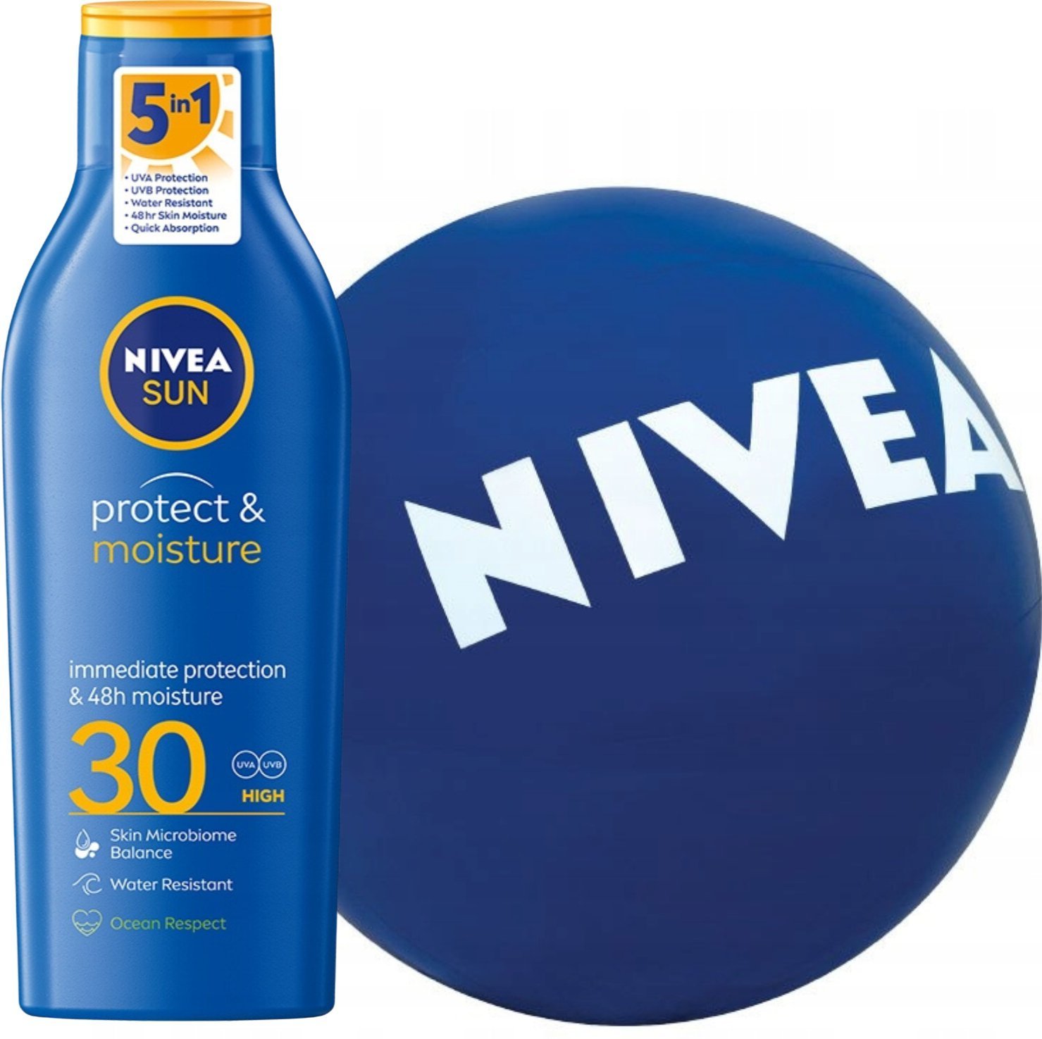 Nivea Protect & Moisture SPF30 Balsam + Piłka Plażowa