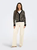 Swetry damskie - ONLY Kardigan w kolorze jasnobrązowo-czarnym - miniaturka - grafika 1