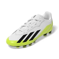 Piłka nożna - adidas X Crazyfast.4 dziecięce buty piłkarskie, unisex, elastyczne buty do gry w ziemię, twarde, Ftwr biały rdzeń czarny klarowna cytryna, 37 1/3 EU - miniaturka - grafika 1