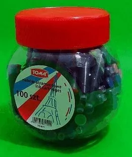 TOMA Naboje do piór niebieskie 100 sztuk - Artykuły biurowe - miniaturka - grafika 1