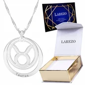 Łańcuszki - Naszyjnik srebrny łańcuszek 925 ze Znakiem Zodiaku Zodiak Byk Taurus SREBRO - miniaturka - grafika 1