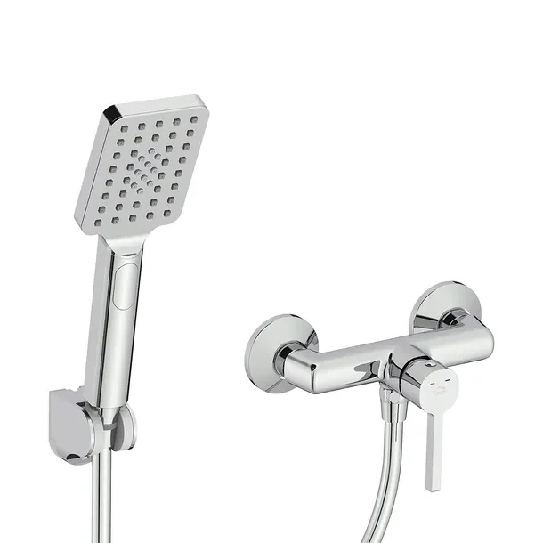 Bateria Natryskowa Ścienna z Zestawem Natryskowym ALITA Chrom BVA_041D