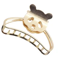 Ozdoby do włosów - Klamra do Włosów Złota Mała Spinka Panda Metalowa Lekka i Wytrzymała - miniaturka - grafika 1