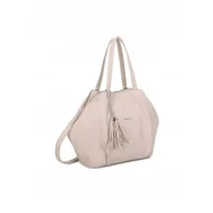 Torebki damskie - Pojemna Torebka Damska Shopper Worek LUIGISANTO Beżowa Skóra Eko - miniaturka - grafika 1