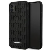 Etui i futerały do telefonów - Karl Lagerfeld KLHCN61RUPKLPK iPhone 11 / Xr 6.1" hardcase czarny/black 3D Monogram - miniaturka - grafika 1