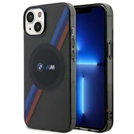 Etui i futerały do telefonów - Etui BMW BMHMP14SHDTK iPhone 14 6.1" szary/grey Tricolor Stripes MagSafe - miniaturka - grafika 1