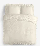 Pościel - 240x200/220 RUFFLES krem mikroperkal kpl pościeli - miniaturka - grafika 1