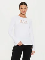 Bluzki damskie - EA7 Emporio Armani Bluzka 6DTT09 TJQCZ 0186 Biały Slim Fit - miniaturka - grafika 1
