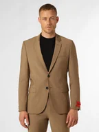 Garnitury - HUGO Męska marynarka od garnituru modułowego Mężczyźni Super Slim Fit brązowy|beżowy jednolity, 102 - miniaturka - grafika 1