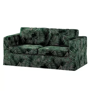 Dekoria pl pl Pokrowiec na sofę Karlstad 2-osobową nierozkładaną długi zielony w liście 165 x 89 x 64 cm Velvet 618-704-21 - Pokrowce na meble - miniaturka - grafika 1