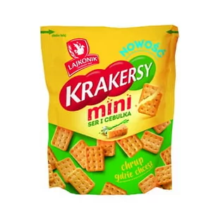 Lajkonik Krakersy mini o smaku ser i cebulka 100 g - Krakersy - miniaturka - grafika 1