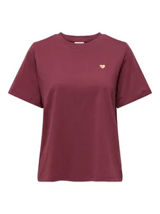 JDY Koszulka "Pisa" w kolorze ciemnoczerwonym - Koszulki i topy damskie - miniaturka - grafika 1