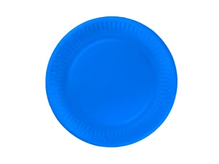 Talerzyki papierowe niebieskie - 18 cm - 6 szt. - Dekoracje i nakrycia stołu na imprezę - miniaturka - grafika 1