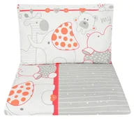 Pościel dla dzieci - POŚCIEL DO ŁÓŻECZKA NIEMOWLĘCA DZIECIĘCA POSZEWKI 120x90 - Zoo czerwień - miniaturka - grafika 1