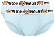 Majtki męskie - MOSCHINO UNDERWEAR ORYGINALNE SLIPY MĘSKIE 2-PACK BOX XL - miniaturka - grafika 1