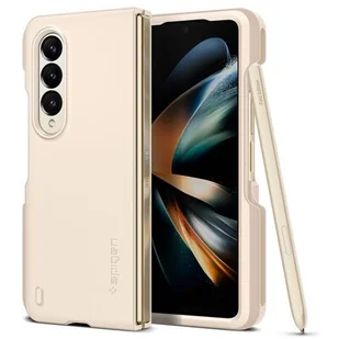 Etui SPIGEN Thin Fit Pen do Samsung Galaxy Z Fold 4 Beżowy - Etui i futerały do telefonów - miniaturka - grafika 1