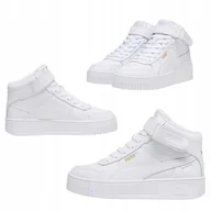 Buty trekkingowe damskie - Damskie sneakersy Carina Street Mid PUMA White Gold - miniaturka - grafika 1