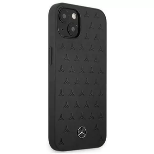 Mercedes MEHCP13SPSQBK iPhone 13 mini 5,4" czarny/black hardcase Leather Stars Pattern - Etui i futerały do telefonów - miniaturka - grafika 4