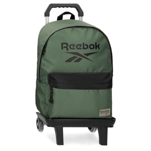Reebok Darwin Plecak na laptopa z wózkiem na laptopa 15,6 cala zielony 31 x 45 x 15 cm poliester by Joumma Bags, Zielony, Talla única, Plecak na laptopa z wózkiem