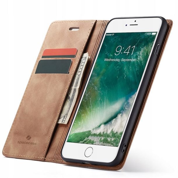 Eleganckie etui z klapką portfel kieszonka pokrowiec do iPhone 7/8 Plus