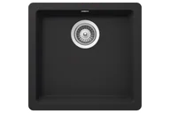 Zlewozmywaki - Zlewozmywak SCHOCK QUADRO N-100S Onyx CRISTALITE - miniaturka - grafika 1