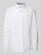 Koszule męskie - Koszula biznesowa o kroju modern fit z kieszenią na piersi - miniaturka - grafika 1