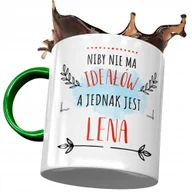 Kubki - Kubek Zielony Dla Leny Koleżanki Przyjaciółki Żony z Nadrukiem ze Zdjęciem + Opakowanie na prezent (wzór 04) - miniaturka - grafika 1