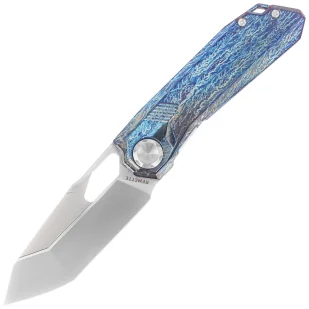 Nóż składany Remette Peregrine Falcon Lightning Storm Titanium, Hand Grinding Pearlescent M390 (RTT1-T) - Noże - miniaturka - grafika 1
