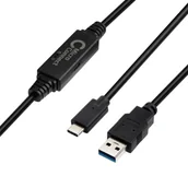 Kable USB - Microconnect USB3.1CA5AMP kabel USB 5 m USB 3.2 Gen 1 (3.1 Gen 1) USB C USB A Czarny - miniaturka - grafika 1