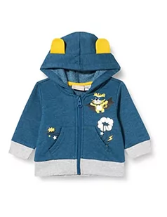 Chicco Chłopięcy kardigan z kapturem bluza z kapturem, niebieski i szary, 9 miesięcy, niebieski i szary, 9 miesi?cy - Bluzy i sweterki niemowlęce - miniaturka - grafika 1