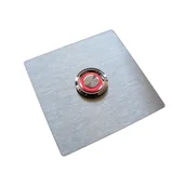 Dzwonki i gongi - Przycisk dzwonka do domofonu wyjścia wejścia furtki bramy drzwi INOX LED 9/12/24/230V srebrny - miniaturka - grafika 1