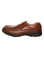 Półbuty męskie - Clarks Skórzane slippersy "Line Free" w kolorze brązowym - miniaturka - grafika 1