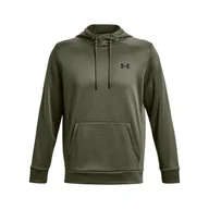 Bluzy męskie - Męska Bluza UNDER ARMOUR UA ARMOUR FLEECE HOODIE 1373353-390 – Oliwkowy - miniaturka - grafika 1