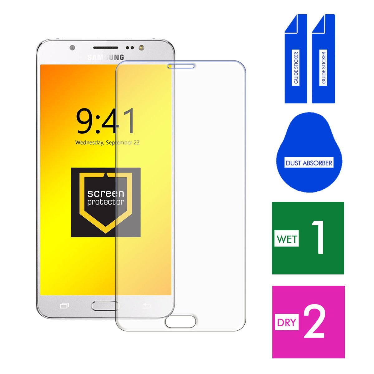 SZKŁO HARTOWANE DO SAMSUNG GALAXY J5 2016 J510 SZYBKA 9H OCHRONNE PANCERNE