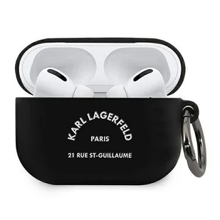 Karl lagerfeld Karl Lagerfeld KLACAPSILRSGBK AirPods Pro cover czarny/black Silicone RSG - Akcesoria do słuchawek - miniaturka - grafika 1