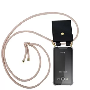 Łańcuszek Pokrowiec Do Samsung Galaxy J3 2016 w PERŁOWE RÓŻOWE ZŁOTO Etui Obudowa Case Cover Ochronny Cadorabo - Etui i futerały do telefonów - miniaturka - grafika 1