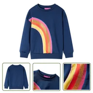 Bluzy dla dziewczynek - Bluza dziecięca - granatowa - 104 - Bluza Dziecięca - miniaturka - grafika 1
