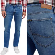 Spodnie męskie - Lee LUKE Indigo Vintage SPODNIE JEANSOWE RURKI BLUE DżINS W30 L30 - miniaturka - grafika 1