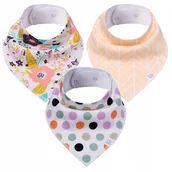 Śliniaki i fartuszki - ZESTAW ŚLINIAKÓW MATERIAŁOWYCH ŚLINIAK PUL 30-35 cm 3szt Bawełna 100% - miniaturka - grafika 1