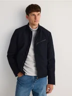 Kurtki męskie - Reserved - Kurtka biker ze stójką - granatowy - miniaturka - grafika 1