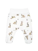 Śpiochy dla niemowląt - Niemowlęce półśpiochy bawełniane w zajączki kremowe Nicol,r.68 - miniaturka - grafika 1