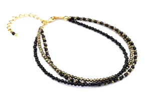 Bransoletka Potrójna Piryt I Turmalin - Bransoletki - miniaturka - grafika 1