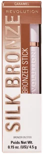 Makeup Revolution Silk Bronzer do Twarzy w Sztyfcie Tan Caramel - Bronzery i konturowanie twarzy - miniaturka - grafika 1