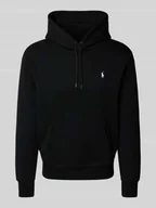 Bluzy męskie - Bluza z kapturem, wyhaftowanym logo i kieszenią kangurką - miniaturka - grafika 1