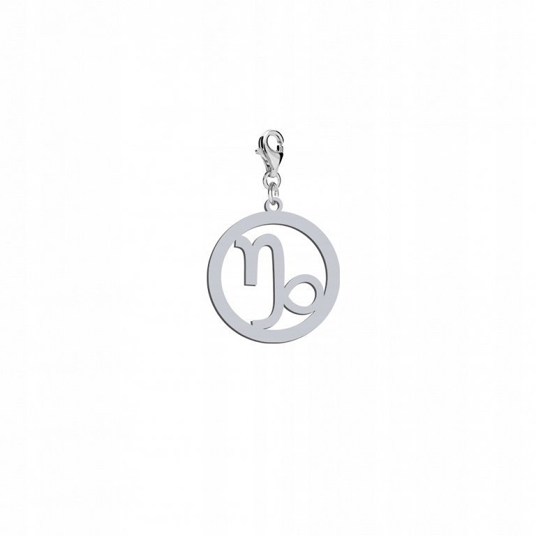 Srebrny Charms Znak zodiaku KOZIOROŻEC DEDYKACJA