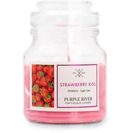 Świece - Purple River Sojowa Naturalna Świeca Zapachowa W Szkle 4 Oz 113 G - Strawberry Kiss - miniaturka - grafika 1